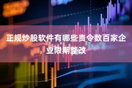 正规炒股软件有哪些责令数百家企业限期整改
